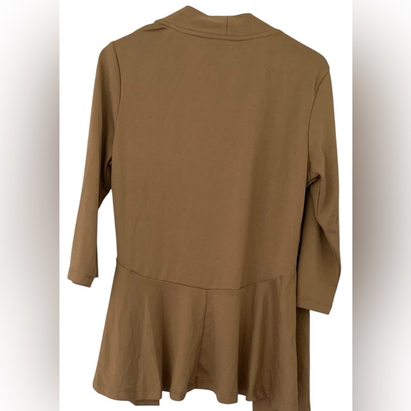 d & Co Essentials 3/4 Sleeve Light Brown Cardigan XS - Picture 2 of 2